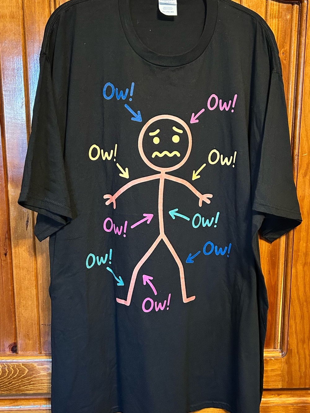 Women’s Black Graphic 'Ow!' Tee